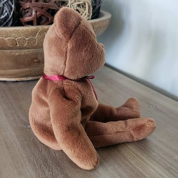 🧸 Ty Beanie Baby “Teddy” the Brown Bear – 1993 Vintage Plush, Excellent Conditi - Picture 6 of 13